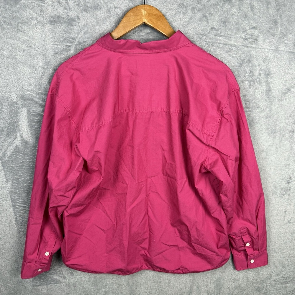 Aritzia Wilfred Free‎ Women's Shirt Button Up Large Cotton Pink Preppy Career - Picture 3 of 6